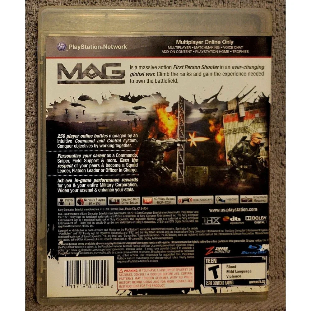 Sony PlayStation 3 PS3: MAG,CIB, MANUAL, TESTED & WORKING, FAST SHIPPING, GET IT